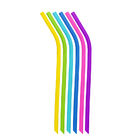 Odorless Silicone Cocktail Straws For Hot Drinks Durable Multicolor